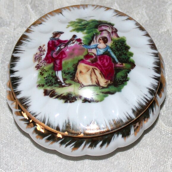 Gorgeous Antique Limoges-Style Trinket Box - Picture 1 of 7